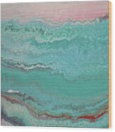 Pink Sea Wood Print