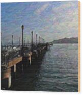 Pier On The San Francisco Bay Wood Print