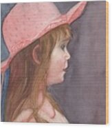 Pink Hat Wood Print