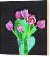 Pink Tulips Pink Impression X101 Wood Print