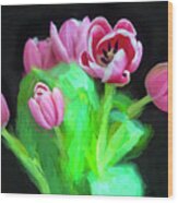 Pink Tulips Pink Impression X1043 Wood Print