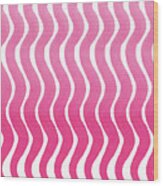 Pink Waves- Abstract Watercolor Pattern Wood Print