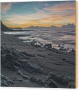 Playa Escondida At Sunrise-samara-costa Rica Wood Print