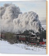 Polar Express Tanfield Railway Wood Print