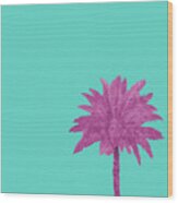 Pop Palm Ii Wood Print