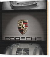 Porsche 550 Spyder Triptych Wood Print