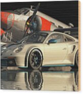 Porsche 911gt 3 Rs - The High Speed Racing Car Wood Print