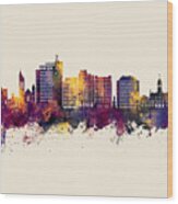 Portland Maine Skyline #54 Wood Print