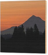 Portland Orange Morning Wood Print