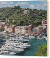 Portofino Marina Serenade Wood Print