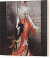 Portrait Of Elizabeth Wharton Drexel By Giovanni Boldini Remastere Xzendor7 Old Masters Reproduction Wood Print