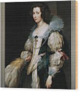 Portrait Of Marie-louise De Tassis By Anthony Van Dyck Wood Print