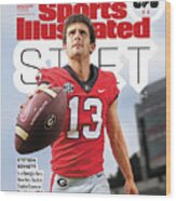 University Of Georgia Qb Stetson Bennett, 2022 College Football Preview Issue Cover Wood Print