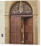 Prague Door  26 Wood Print