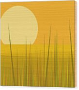 Prairie  Sundown Wood Print