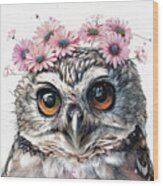 Pretty Owlet Wood Print