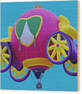 Princess Carriage - Hot Air Balloon - Transparent Wood Print