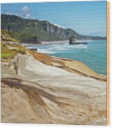 Punakaiki Coastline New Zealand Wood Print