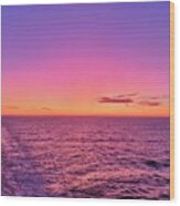 Purple Antarctic Sunset Wood Print