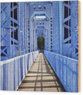 Purple Bridge Walkway 3 - Cincy Newport Series Wood Print