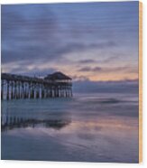 Purple Cocoa Beach Morning Wood Print