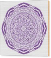 Purple Mandala Wood Print