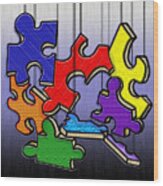 Puzzle Pieces Hanging Wood Print