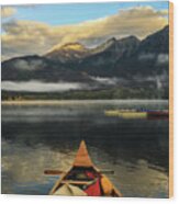 Pyramid Lake Canoe Wood Print