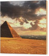 Pyramids Of Giza Wood Print