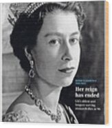 Queen Elizabeth Special Section Cover September 9, 2022 Wood Print