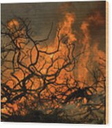 Raging Fire 3 Wood Print