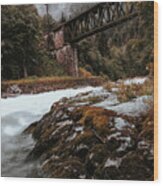Railway Bridge In Gesause National Park Wood Print