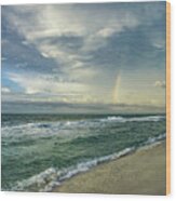 Rainbow Beach Wood Print