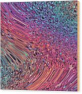 Rainbow Ice River -  Abstract Wood Print