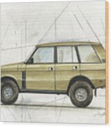 Range Rover Wood Print