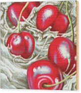Rapid Cherries Wood Print