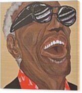 Ray Charles-reflections Of Ray Wood Print