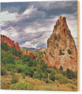 Red And White Sandstones In The Garden Of The Gods In Colorado Wood Print