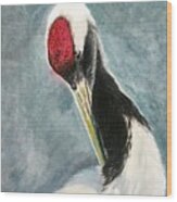 Red-crown Crane - 2 Leisurely Wood Print