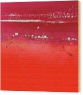 Red Paint Abstract Wood Print
