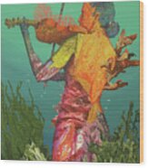 Reef Music - The Violinist Ii Wood Print