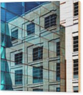 Reflection - Howard L Hawks Hall - Unl Wood Print