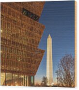 Reflection Of Washington Monument Wood Print