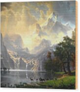 Remastered Art Among The Sierra Nevada California By Albert Bierstadt 20220404b Wood Print