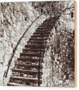 Retro Stairs In Savannah Wood Print