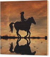 Ride The Open Country Wood Print