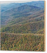 Ridgelines Along The Blue Ridge Parkway In Pisgah National Forest Wood Print