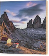 Rifugio Locatelli Wood Print