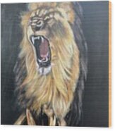 Roaring Lion 2 Wood Print
