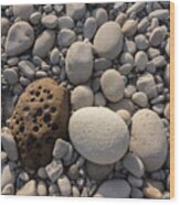 Rocks And Pebbles Wood Print